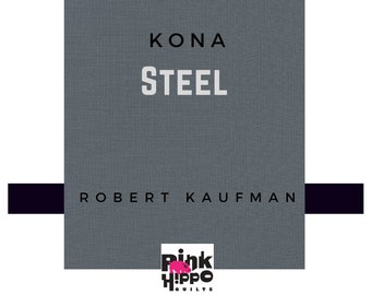 Steel, Kona Cotton Solid Fabric, Robert Kaufman, sold by Half Yard, Steel gray, K001-91,  100% Quilters Cotton