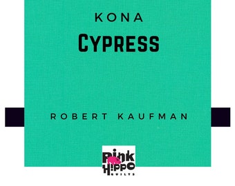 Cypress Solid Kona Cotton quilting fabric, Robert Kaufman Fabrics, solid color 1474 100% Quilters Cotton K001-1474 Cypress Green Fabric