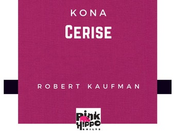 Cerise Kona Solid Kona Cotton quilting fabric, Robert Kaufman Fabrics, solid color 1066, 100% Quilters Cotton K001-1066 Pink Fabric
