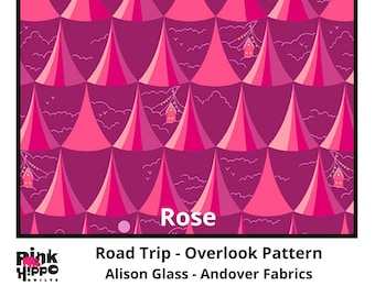 Rose Road Trip Overlook Pattern by Alison Glass for Andover Fabrics, A-8900-E, sold by the half yard