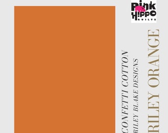 Riley Orange Confetti Cotton, Solid Premium Quilting Cotton Fabric by Riley Blake Designs, sold by Half Yard, 100% Quilters Cotton