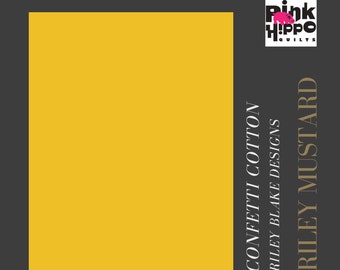 Riley Mustard Confetti Cotton, Solid Premium Quilting Cotton Fabric by Riley Blake Designs, sold by Half Yard, 100% Quilters Cotton