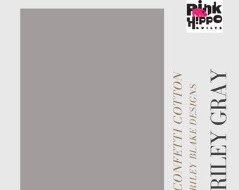 Riley Gray Confetti Cotton, Solid Premium Quilting Cotton Fabric by Riley Blake Designs, sold by Half Yard, 100% Quilters Cotton