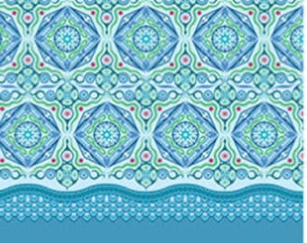 Benartex Magic Carpet - Aqua Blue from Contempo Fabrics Sold by the 1/2 Yard