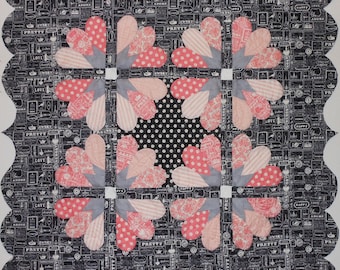 L'Amour est Trouve Quilt pdf Pattern - translation: Love is found