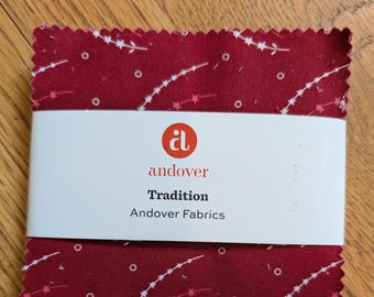 Tradition Scoops Charm Packs, 42-piece 5" Charm Pack - Andover Fabrics. 100% Cotton, 1S-Tradition-X
