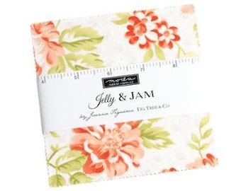 Jelly Jam Charm Pack 20490PP Moda Precuts, 42 5-inch Squares Charm Pack, Fig Tree Co