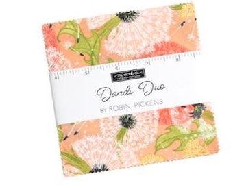 Dandi Duo Charm Pack by Robin Pickens, Moda Fabrics, Moda Precuts, 42 5-inch Squares Charm Pack, 48750PP