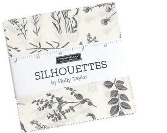 Silhouettes Charm Pack 6930PP Moda Precuts, 42 5-inch Squares Charm Pack, Holly Taylor