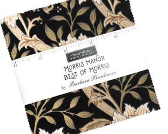 Morris Manor Charm Pack 8390PP Moda Precuts, 42 5-inch Squares Charm Pack, Barbara Brackman