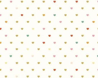 Hearts in Mint, c17305-CREAM, Serendipity 2 by Minki Kim for Riley Blake, sold by the HALF YARD