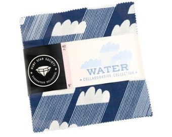 Water Charm Pack RS5126PP Ruby Star Precut, 42 5-inch Squares Charm Pack