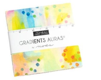 Gradients Auras Charm Pack 33730PP by Moda Fabrics, Moda Precuts, 42 5-inch Squares Charm Pack