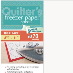 Quilter's Freezer Paper Sheets, Bulk Pack 70 Sheets, 8 1/2" x 11"