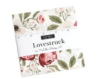 Lovestruck Charm Pack by Lella Boutique, Moda Fabrics, Moda Precuts, 42 5-inch Squares Charm Pack, 5190PP