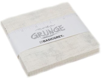 Grunge Basics Charm Pack Creme 30150PP 270 by BasicGrey for Moda - 42 Piece Bundle of 5" squares
