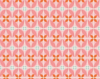 Eden Tile Pink, Eden Collection by Gabrielle Neil Design for Riley Blake Design, 100% Cotton, 1/2 Yd cuts, C12922-PINK