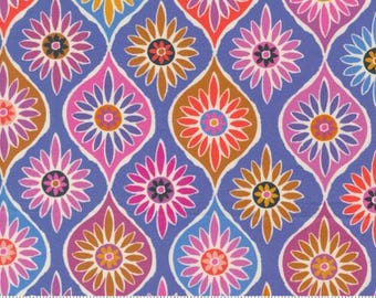 Maeve Sadie Periwinkle 11932 13 by Crystal Manning, Moda Fabrics -sold by the half yard, Geometrics Flower Daisy