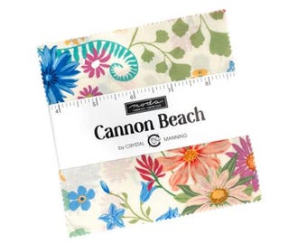 Cannon Beach Charm Pack 11970PP by Crystal Manning for Moda Fabrics, Moda Precuts, 42 5-inch Squares Charm Pack