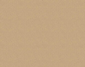All About Plaids Herringbone Tan - 100% Cotton - Riley Blake Designs - Sold By The Half Yard - C636-Tan