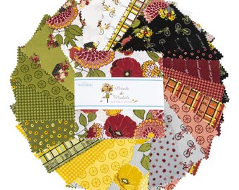 Petals & Pedals 5" Stacker charm pack Bundles by Riley Blake Designs- 42 prints in stacker  5-11140-42