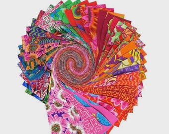 Kaffe Fassett collective - BRIGHT - 6" Design Roll - Aug 2021 - Free Spirit Fabric - 20 pc collection of 6" design strips