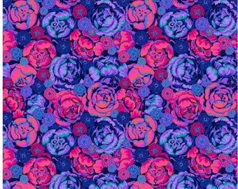 Roses Purple Fabric - Belle Epoque Collection by Stacy Peterson for Free Spirit Fabrics, 100% Quilting Cotton, pwst012.xpurple