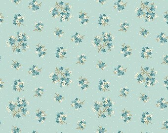 Lighthouse Clear Sky Blue Sand Verbena by Laundry Basket Quilts - Premium Cotton - Sold by Half Yard Cuts A-1479-LB