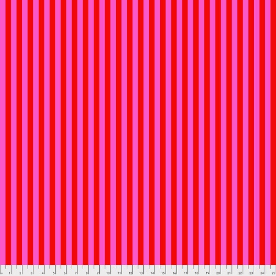 True Colours Tent Stripe Petunia - Tula Pink - PER QUARTER METRE True Colours Tent Stripe Petunia - Tula Pink - PER QUARTER METRE