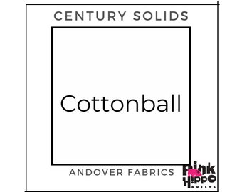 Cottonball white Century Solids Cotton, Solid Cottonball white Premium Quilting Cotton Fabric by Andover Fabrics, sold by Half Yard