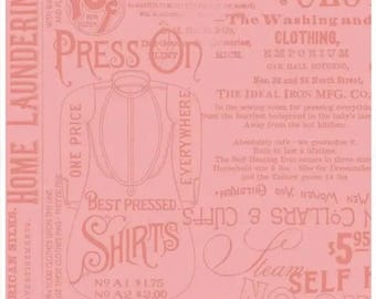 Pressing Matters in Pink, Press On by J. Wecker Frisch for Riley Blake Designs, C15259-Pink, 1/2 Yard Increments Cut Continuously