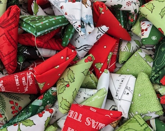 Christmas Fabric Scraps, 6, 13 or 20 fabric scraps, stash builder,  sizes are 9x10, 10x10, 9x11, fat 16ths, fat sixteenths
