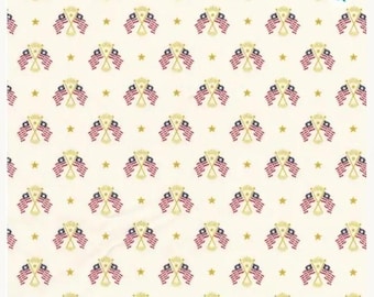 Independence Cream Old Glory  C17333-CREAM Quilting Cotton Fabric by Riley Blake - sold by half yard