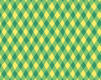 Diamonds - Green - Flower Dance by Jane Sassaman for Free Spirit Fabrics, Cotton quilting fabric, 100% Quilters Cotton PWJS163.green