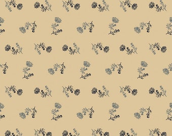 Seeds of Glory Cluster Tan by Stacy West for Riley Blake Fabrics, 1/2 yd, a great blender fabric, C10365-TAN