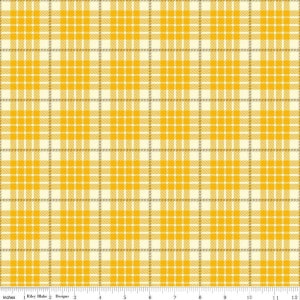 Awesome Autumn Plaid Saffron quilters cotton by the half yard - Sandy Gervais for Riley Blake Fabrics,  C12174-SAFFRON
