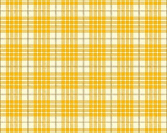 Awesome Autumn Plaid Saffron quilters cotton by the half yard - Sandy Gervais for Riley Blake Fabrics,  C12174-SAFFRON