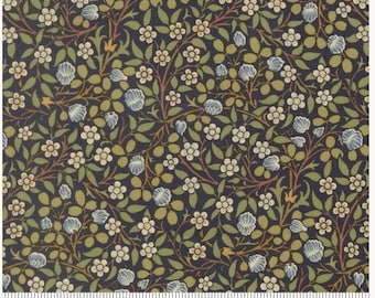 Morris Muse Clover Small Floral Twilight 13385 14, by Barbara Brackman for Moda Fabrics -sold by the half yard