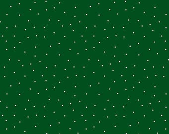 Pindots Dark Green/White 1817 39131 791 Classics by Wilmington Fabrics -sold by the half yard