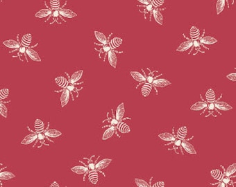 Berrylicious Bees from the French Bee Collection by Renee Nanneman of Neel'L Love for Andover Fabrics - A-9084-R1 - sold by the half yard