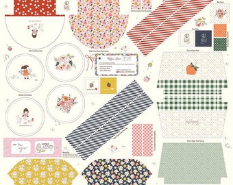 Preorder BloomBerry Zipper Pouch Fabric Panel 36" x 43 1/2" from the BloomBerry Collection by Minki Kim for Riley Blake Designs P14608-PANEL