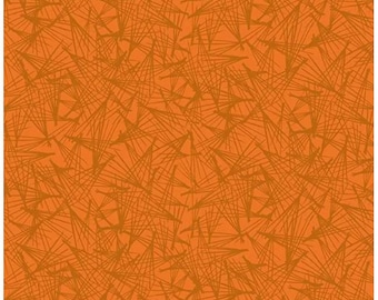 Tiger Orange Thicket by Alison Glass, Pattern: Pine for Andover Fabrics, A-432-O, sold by the half yard