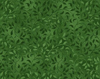 Climbing Vine Emerald Green 1887 38717 757 Essentials by Wilmington Fabrics -sold by the half yard