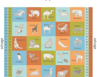 Animal Park Fun Panel Multi 20968-11 by Stacy Iest Hsu for Moda fabric. Panel is 36” x 44”, Animal Park Scenic Novelty Zoo Animals