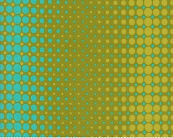 Color Crush Zest 10885 18 by Vanessa Christenson, V and Co. for Moda Fabrics -sold by the half yard, Vibes Dots, Stripes, yellow green, aqua