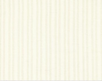Blueberry Delight Cream Stone 3037 12 by Anne Sutton for Bunny Hill Designs and Moda Fabrics, ticking stripe, sold by the half yard
