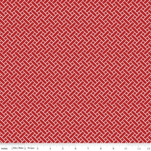 Classic Caskata Wicker Red - 100% quilters cotton - Riley Blake Designs, C10385-Red, sold by 1/2 yard