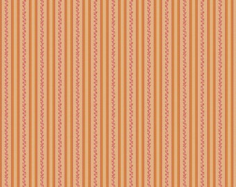 Lady Tulip by Edyta Sitar for Laundry Basket, Color - Burnt Orange, Pattern - Morning Ray, 1/2 yd, 100% Cotton by Andover Fabrics, A-187-O