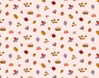 Maple Harvest Gold by Gabrielle Neil Design for Riley Blake Designs, 1/2 yd, script fabric - C12473-Blush