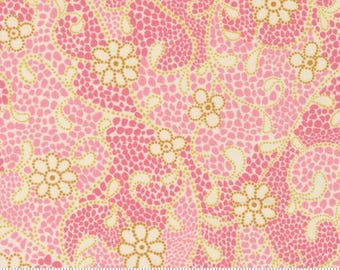 Parlor Good Vibes Only Cream and Pink 11962 11 by Crystal Manning, Moda Fabrics -sold by the half yard, Good Vibes Only Blenders